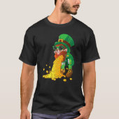 Puking Leprechaun Shirt Funny St Patrick's Day Dri Tシャツ (正面)