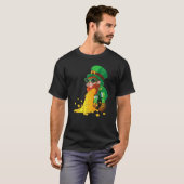 Puking Leprechaun Shirt Funny St Patrick's Day Dri Tシャツ (正面フル)