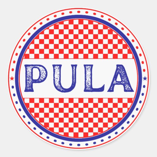 Pula City Pride Emblem – Croatian Identity ラウンドシール (正面)