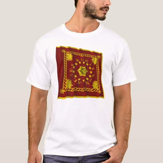 Pulaskiの軍隊の旗 Tシャツ (正面)