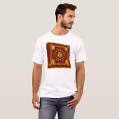 Pulaskiの軍隊の旗 Tシャツ (正面フル)
