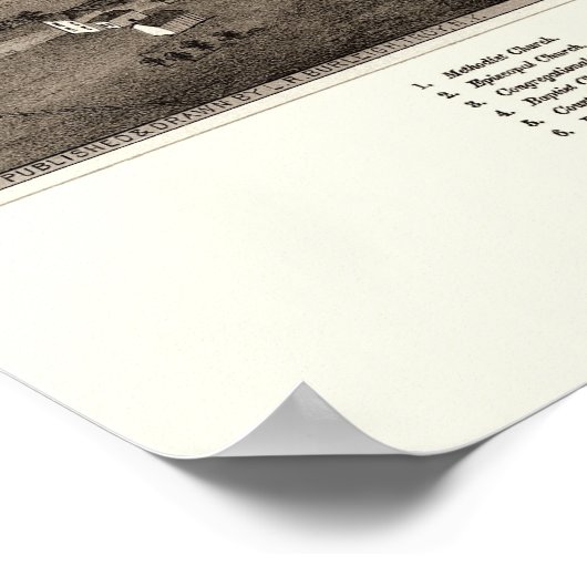 Pulaski, NY Panoramic Map - 1885 ポスター (角)