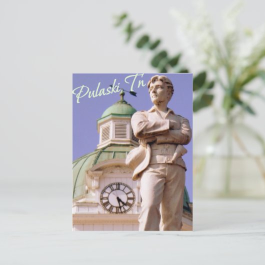 Pulaski, TN Sam Davis像はがき ポストカード (スタンド正面)