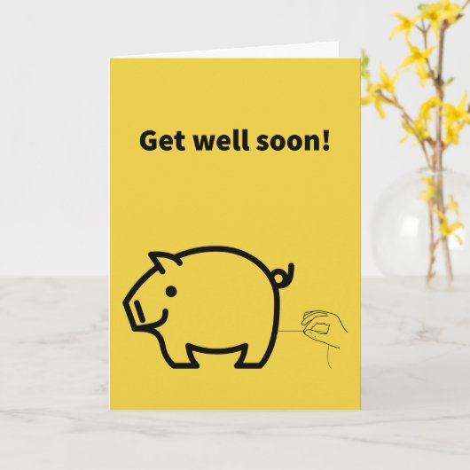 Puled Ham String – 元気になる カード (黄色い花)