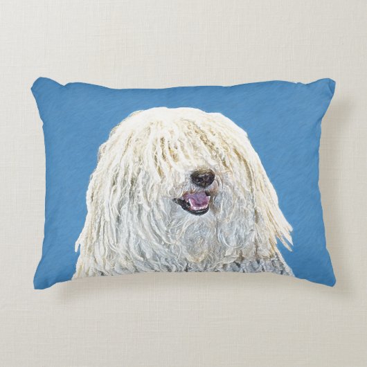 Puliの絵画-かわいい元の犬の芸術 アクセントクッション (正面)