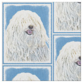 Puliの絵画-かわいい元の犬の芸術 ファブリック (クローズアップ)
