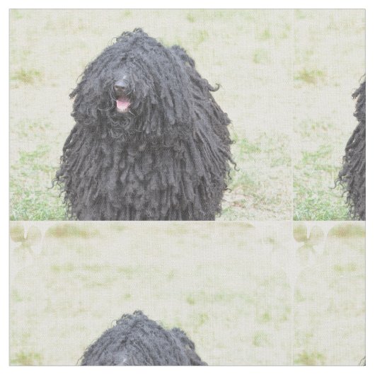 Puliシャギーな犬 ファブリック (クローズアップ)