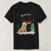 Puliトナカイクリスマスライトクリスマスオーナメントクリスマス Tシャツ (デザイン正面)