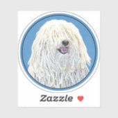 Puli 絵画's – かわいいオリジナルドッグアート シール (シート)