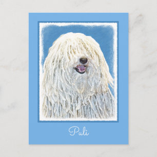 Puli 絵画's – かわいいオリジナルドッグアート ポストカード