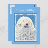 Puli 絵画's – かわいいオリジナルドッグアート ポストカード (正面/裏面)