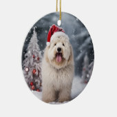 Puli Dog Christmas Keepsake セラミックオーナメント (右)