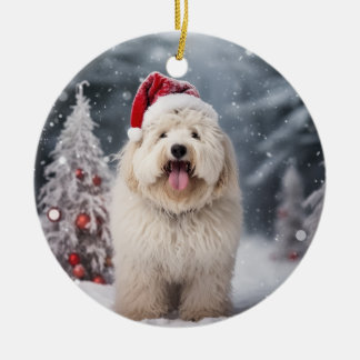Puli Dog Christmas Keepsake セラミックオーナメント