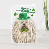 Puli Dog Lucky St Patrick's Day シーズンカード (正面)