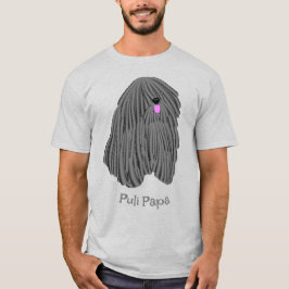 Puli PapaかわいいPuli犬の漫画 Tシャツ