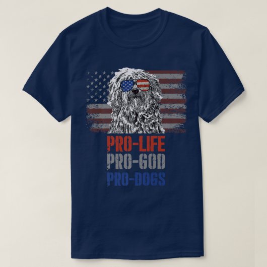 Pulik Pro Life Pro God Pro Dogs Premium Tシャツ (デザイン正面)