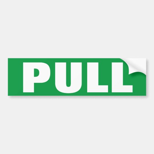PULLドアの窓サインを開くビニールシール バンパーステッカー (正面)