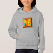 Pull à capuche acier filles  NOEL BONBONS  (正面)