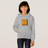 Pull à capuche acier filles  NOEL BONBONS  (正面フル)