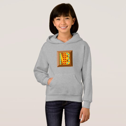 Pull à capuche acier filles  NOEL BONBONS  (正面フル)