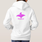 Pull à Capuche Blanc Pour Femmes (AirFly Pink) パーカ (裏面)