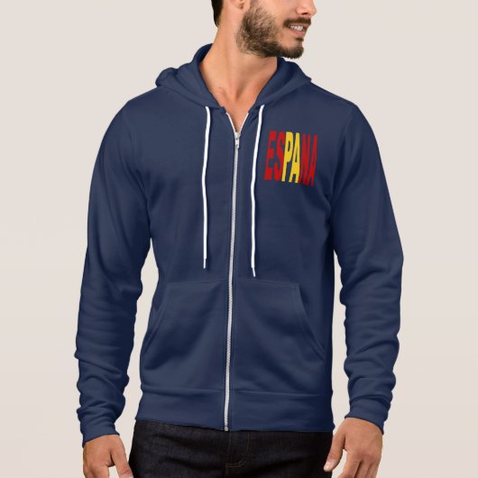Pull à capuche bleu ESPANA パーカ (正面)
