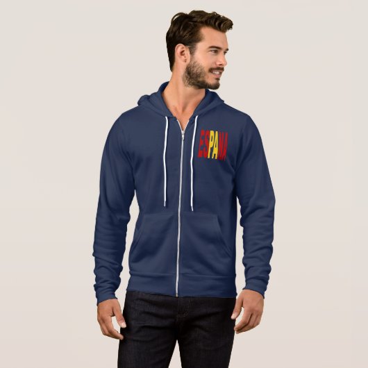 Pull à capuche bleu ESPANA パーカ (正面フル)