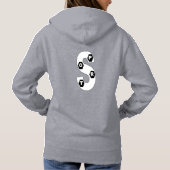 Pull à capuche gris femme DESIGN SPORT パーカ (裏面)