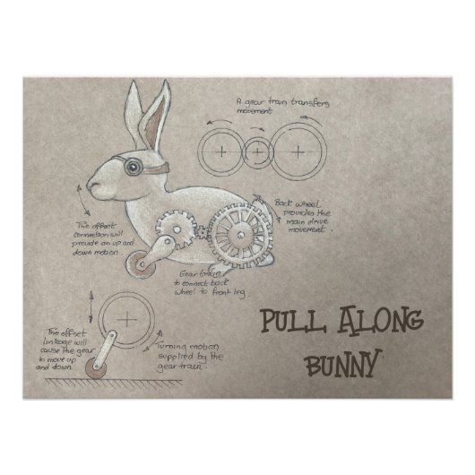 Pull Along Bunny Poster ポスター (正面)