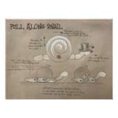 Pull Along Snail Poster ポスター (正面)