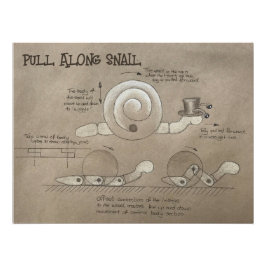 Pull Along Snail Poster ポスター