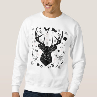 Pull de Noël fantaisie motifs tête de cerf- Homme スウェットシャツ