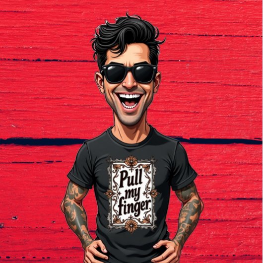 Pull My Finger Funny Fart Graphic  Tシャツ