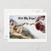 Pull My Finger - Michelangelo Creation Fart Mous ポストカード (正面/裏面)