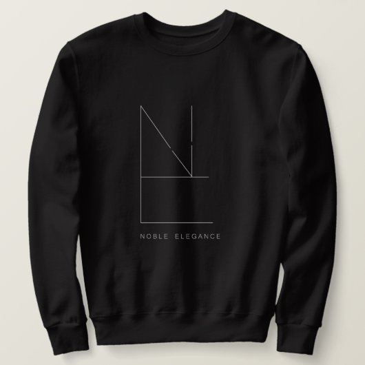 Pull Noir Pour Hommes (Noble Elégance) スウェットシャツ (デザイン正面)