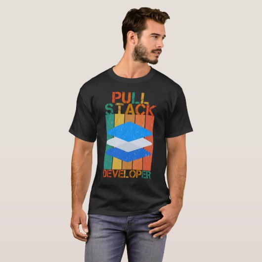 PULL STACK DEVELOPER - FULL STACK DEV Tシャツ (正面フル)