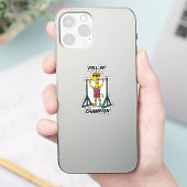Pull-Up Champion – Funny Giraffe Workout Design シール (スマートフォン)