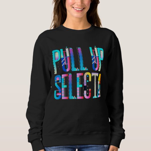 Pull Up Selecta Colorful Typography Reggae スウェットシャツ (正面)