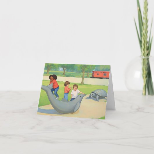 Pullen Park Raleigh NC Illustration カード (正面)