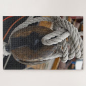 pulley wood, houten katrol ジグソーパズル (横)