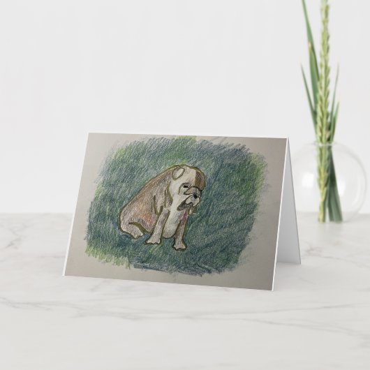 Pulli誕生日カード 箔グリーティングカード (正面)