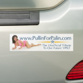 PullinForPalin.comのバンパーステッカー バンパーステッカー (車上)