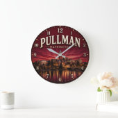 Pullman Washington College Town ラージ壁時計 (ホーム)