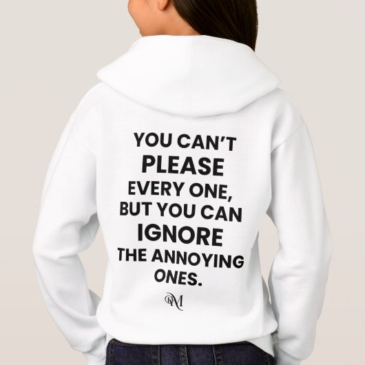 Pullover : Can Not Please Every One (white) (裏面)