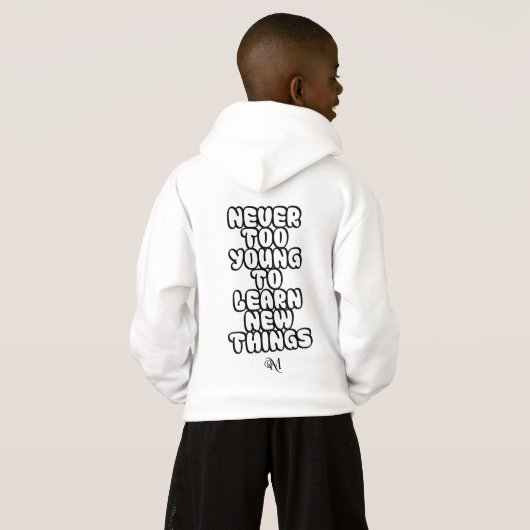 Pullover : Never Too Young （白） (裏面フル)