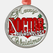 PULMONOLOGISTクリスマスのPULMONOLOGYの博士 メタルオーナメント (正面)