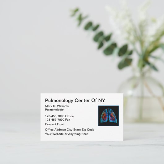 Pulmonologist Medical Business Card 名刺 (スタンド正面)