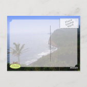 Pulolu Look Out、ハワイはがき、カスタマイズ可能 ポストカード (裏面)