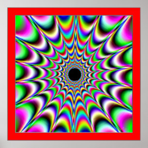 Pulsating Black Center and Beaming Colors I ポスター