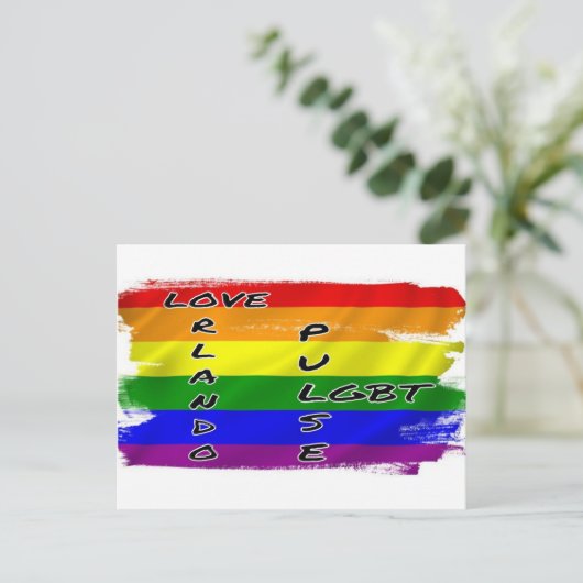 Pulse LGBT Flagはがき ポストカード (スタンド正面)
